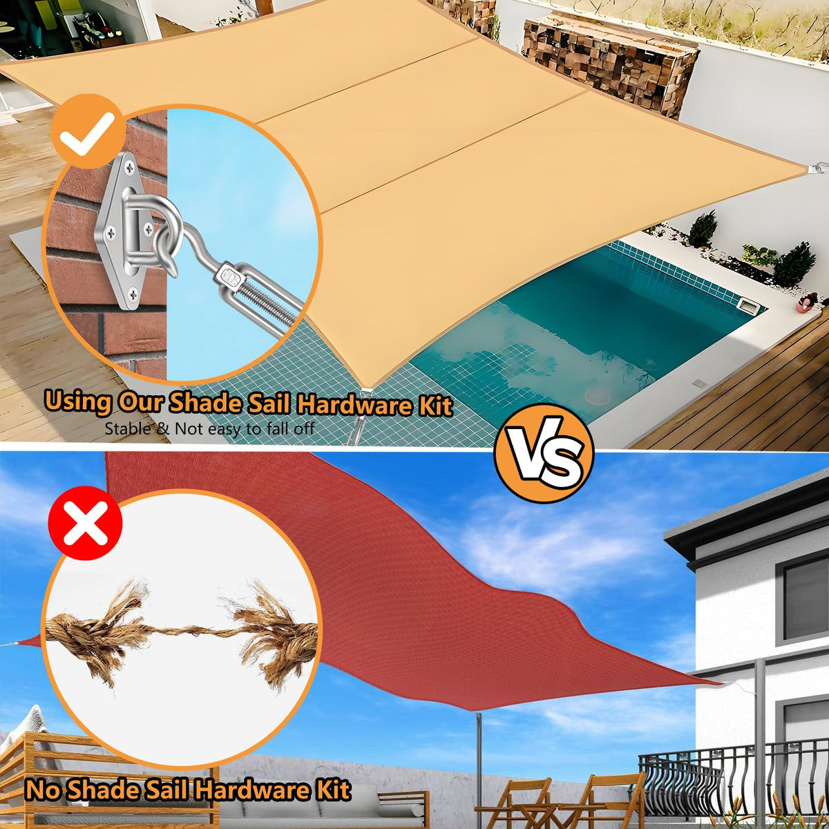 Spiglamm outdoor shade project: ready-to-install hardware kit for garden canopies