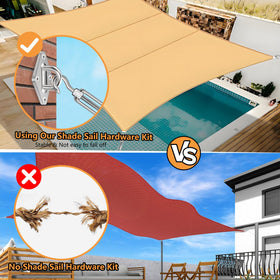 Spiglamm outdoor shade project: ready-to-install hardware kit for garden canopies