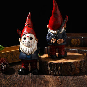 SPINNDO cement garden gnome detail highlights handcrafted texture.