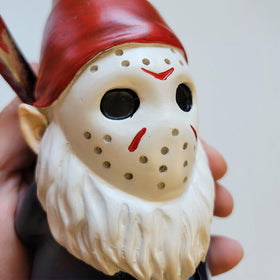 SPINNDO five-inch garden gnome fits small pots and shelves.
