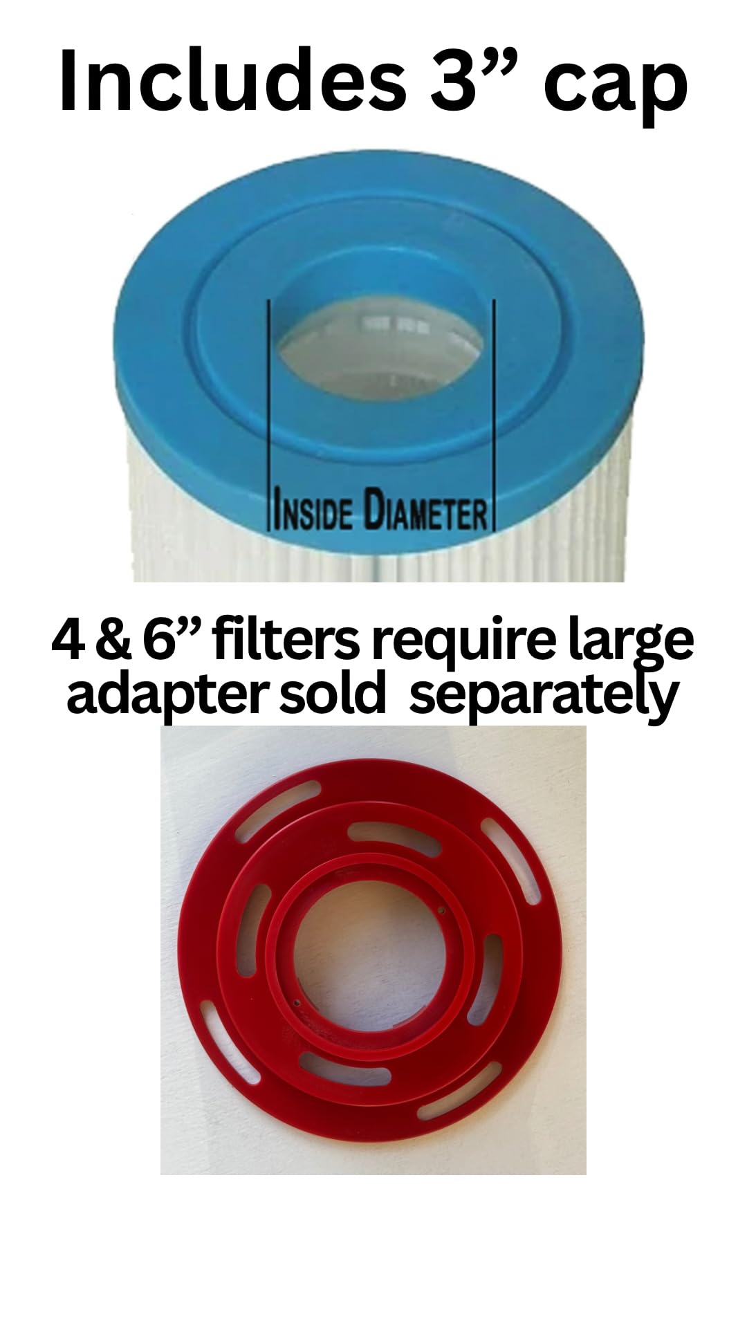 SpinDoc Pro Cleaning Stand notes adapter option for larger 4–6 inch filters.
