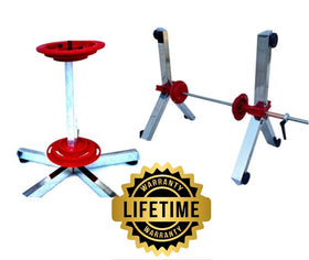 SpinDoc Pro Cleaning Stand with spray nozzle enables efficient debris removal.