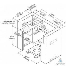 SPIRE Premium island head ready for built-in outdoor kitchens with seamless install.