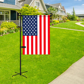 Spirepro flag clip and spring stoppers securing the flag in windy weather.