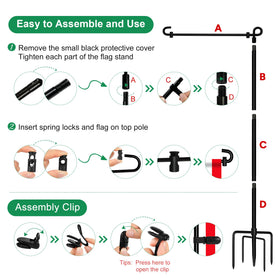 Versatile yard flag stand ideal for festive holidays and seasonal displays.