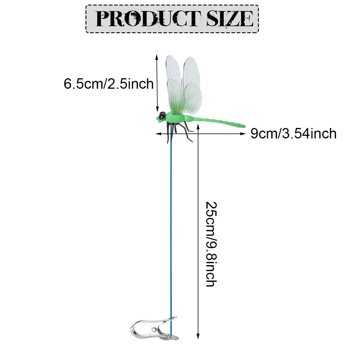 Spiritlele dragonfly garden stakes for outdoor decor and insect deterrence