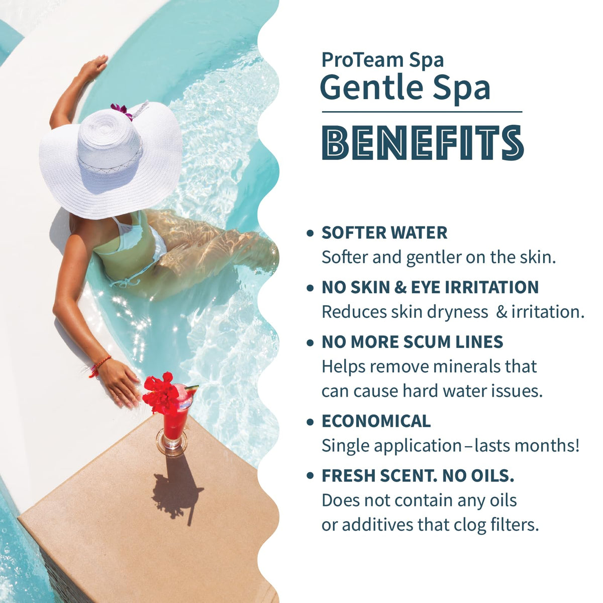 SplashWiz ProTeam Gentle Spa pH-stability supports balanced water