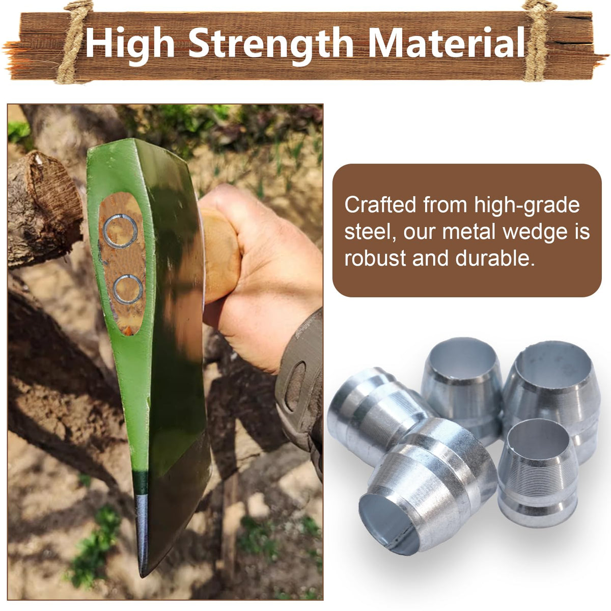 SPNKMJUJ metal wedge for tools versatile with hammers, axes, hats, and sledges