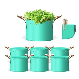 SPONDWILD 7-gallon grow bag set shows durable 180g PE for long-lasting use