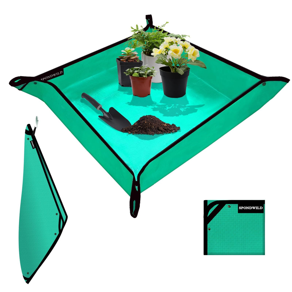 SPONDWILD transplanting mat setup shows organized workspace and mess containment.