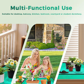 SPONDWILD mat on patio demonstrates convenient outdoor gardening and prep.
