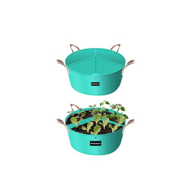 SPONDWILD Upgraded 2-pack grow bag assembly demonstrates ready-to-plant multi-zone setup