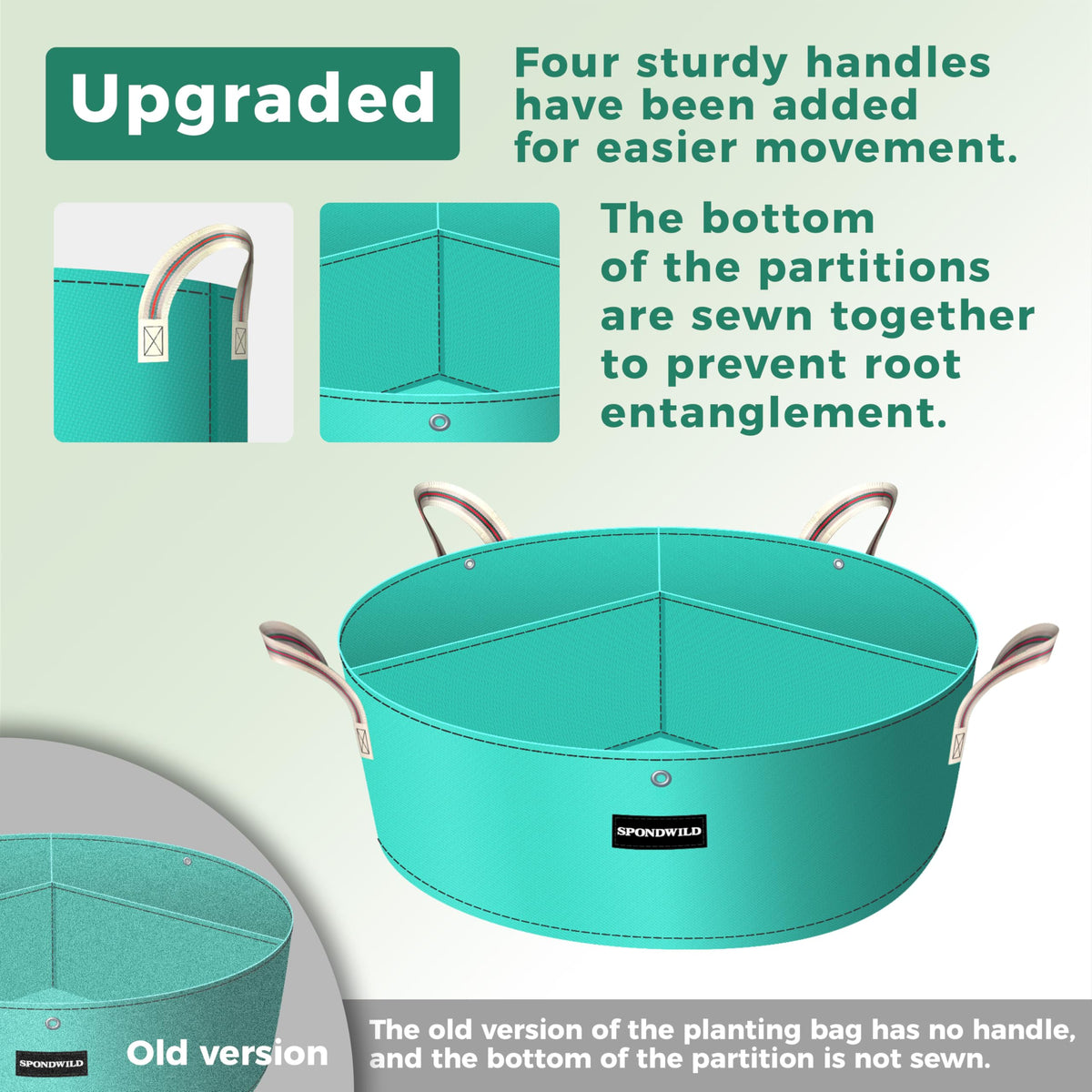 SPONDWILD Upgraded bottom drainage holes promote soil aeration