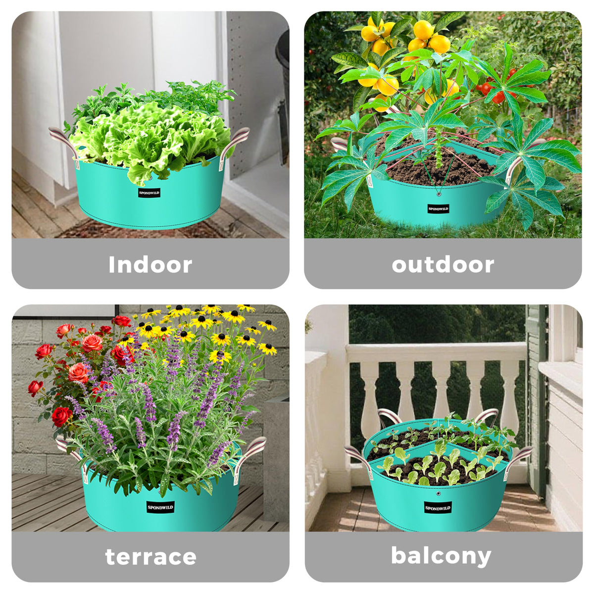 SPONDWILD Upgraded seasonal garden storage shows easy stacking after harvest