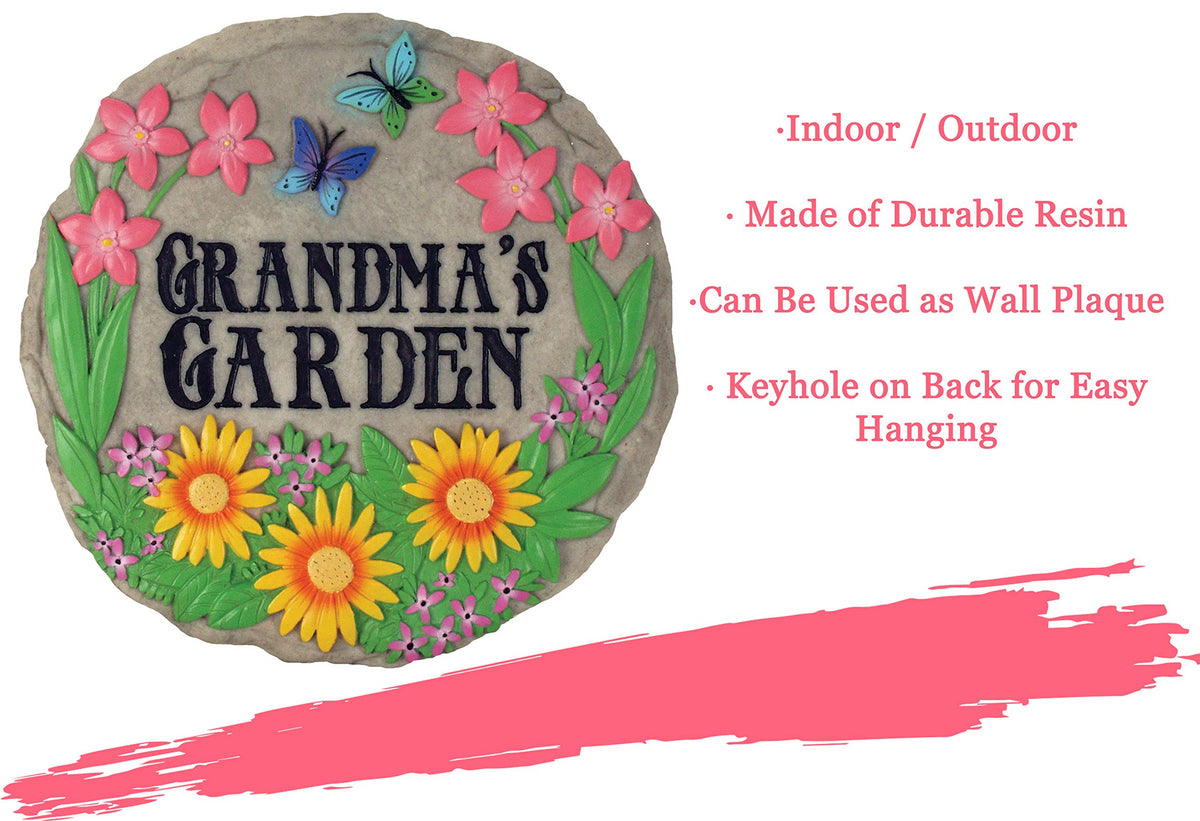 Approximate 9-5/8 inch diameter suits bedsides, borders, and walkways.