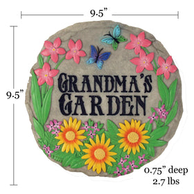 Vivid hand-painted colors emphasize garden charm and seasonal décor potential.