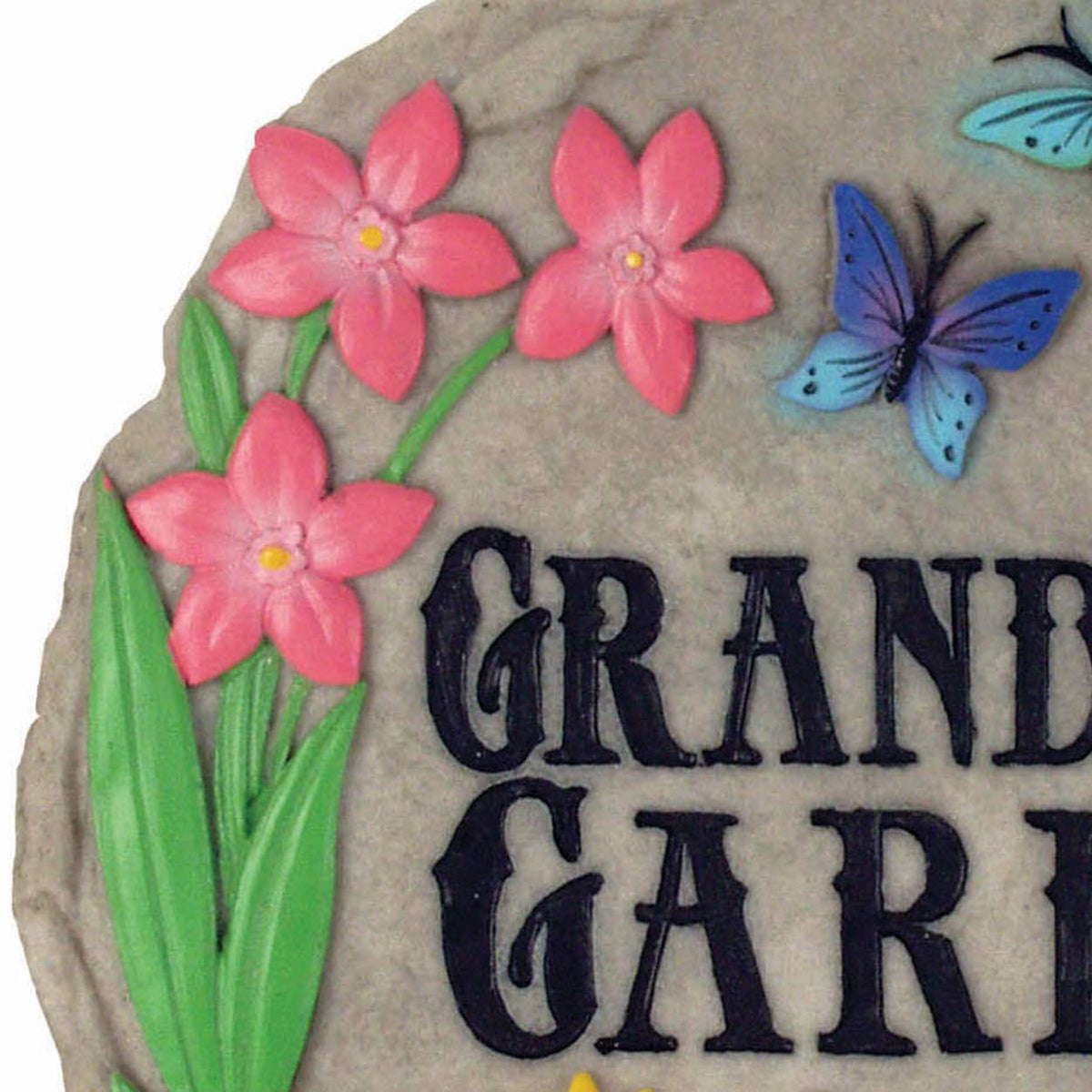 Back hardware shown for easy hanging as a wall plaque indoors or outdoors.