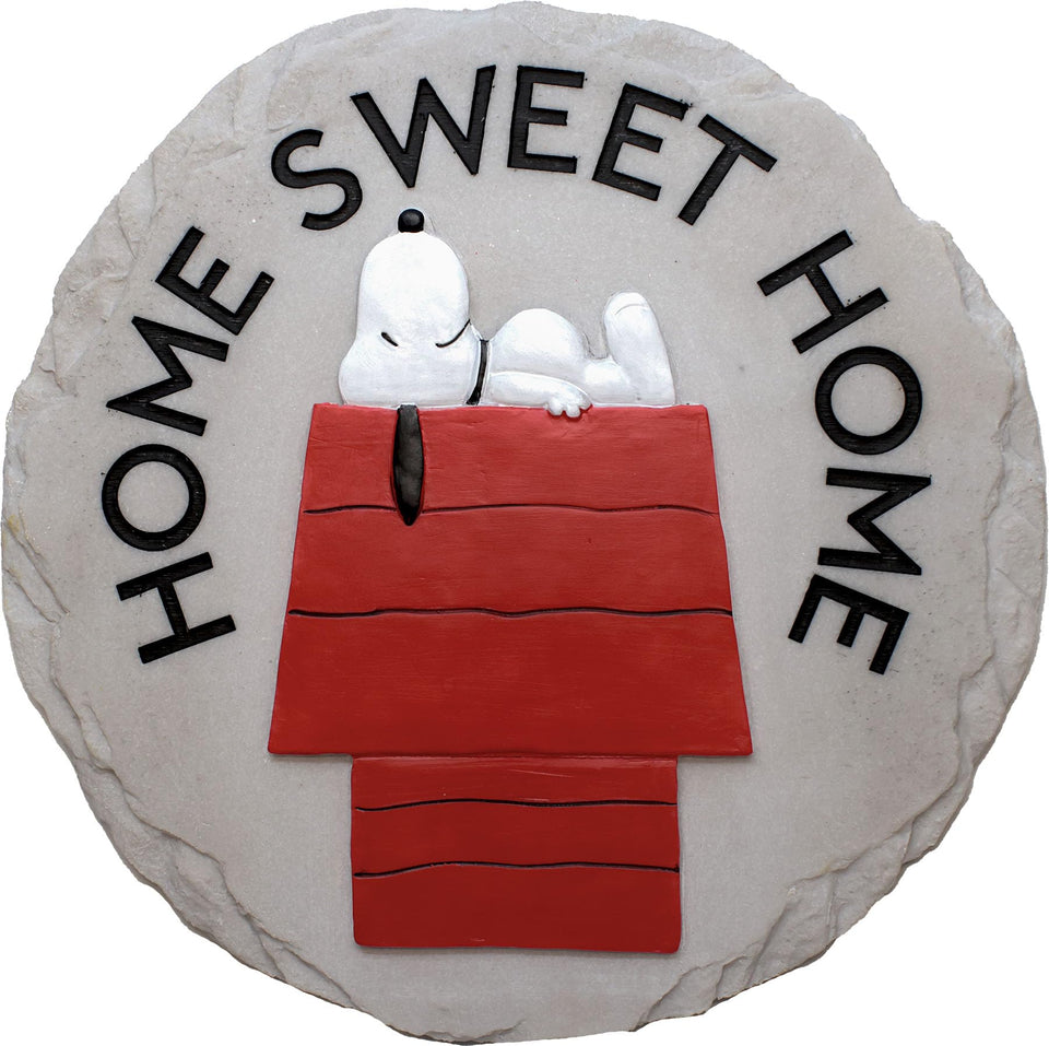 Spoontiques Peanuts stepping stone adds cheerful garden charm and durable outdoor decor for walkways