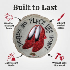 Spoontiques Ruby Slippers stepping stone displaying vibrant, whimsical design