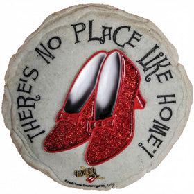 Spoontiques Ruby Slippers stepping stone greeting garden visitors with bright color