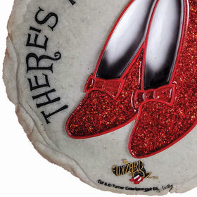 Spoontiques Ruby Slippers stepping stone used as indoor wall decor