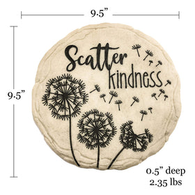 Spoontiques Scatter Kindness stepping stone floral design enhances welcoming mood.