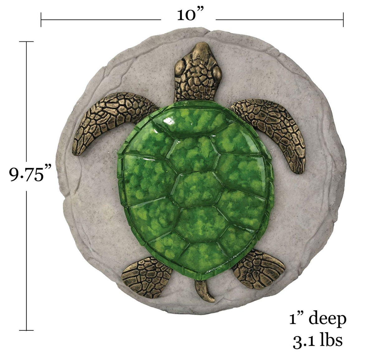 Spoontiques turtle garden decor includes hardware for hanging as wall plaque