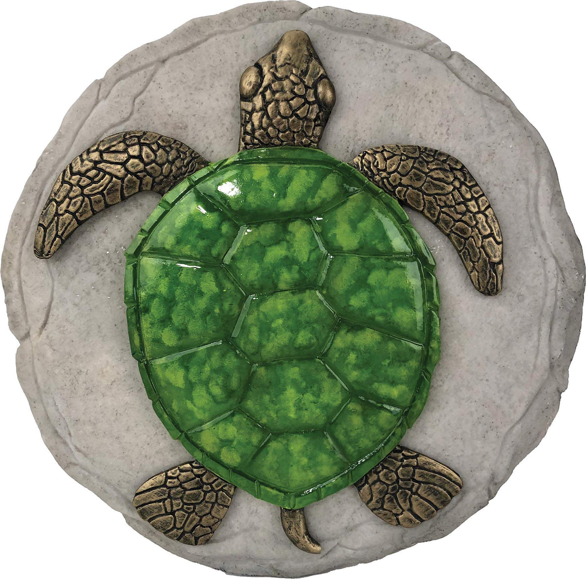 Spoontiques turtle stepping stone brightens outdoor garden with durable color