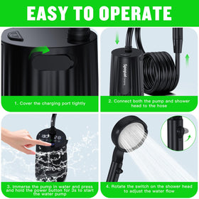 Lightweight shower kit with carrier bag for easy travel