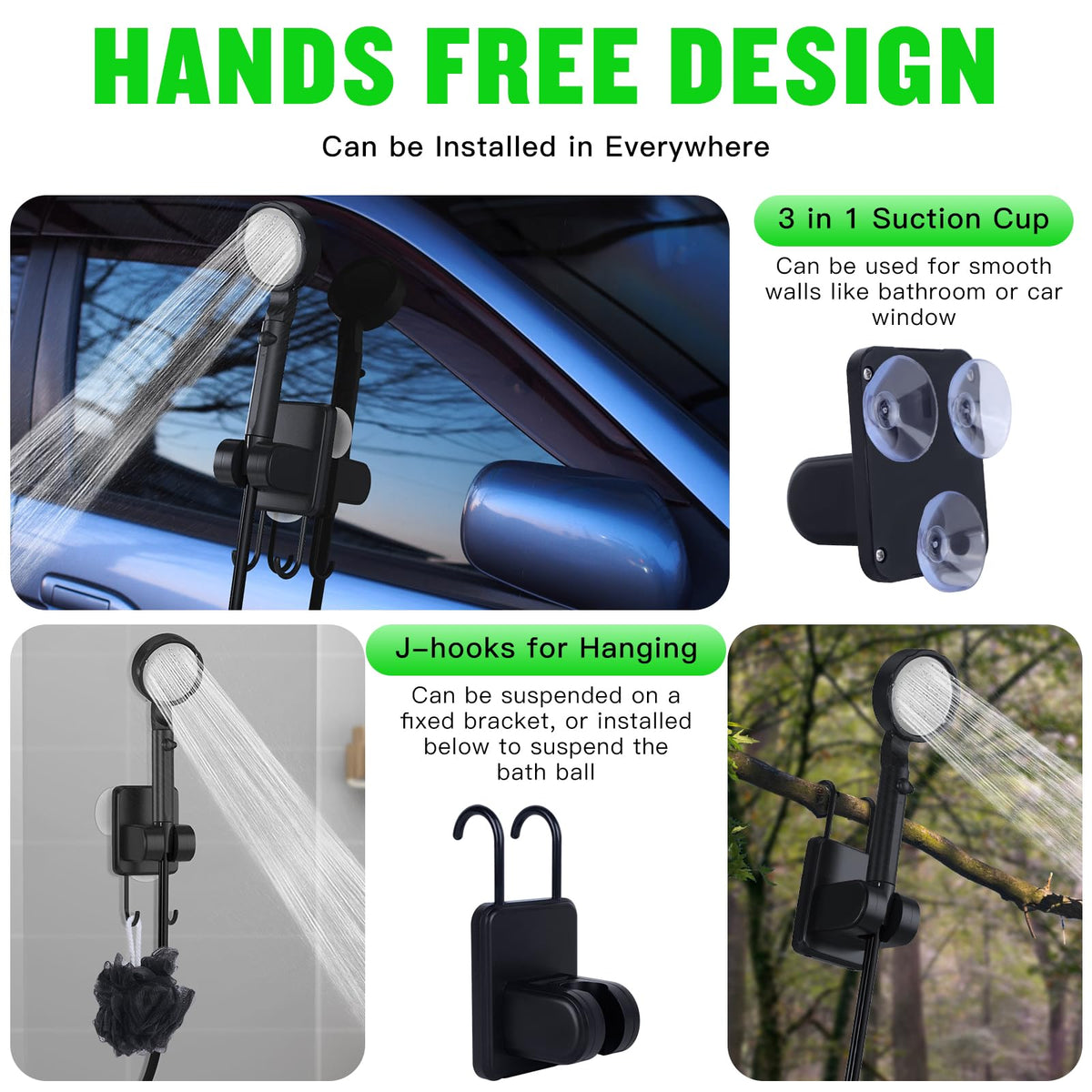 Multi-angle hanging hook supports up to 15 lbs for secure setup