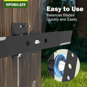 SporGain eight embedded magnets enable safe, concealed blade alignment.