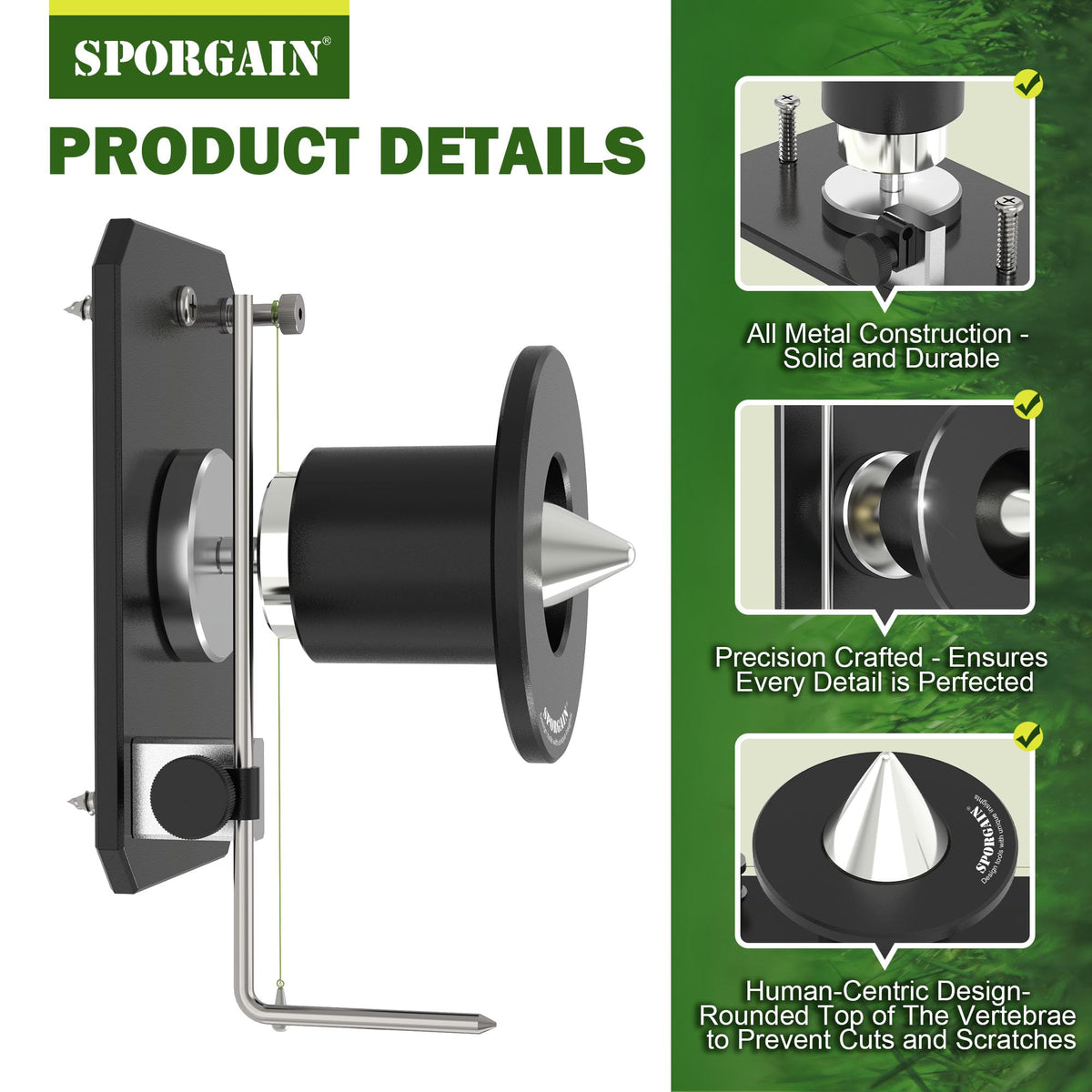 SporGain user-friendly operation lets homeowners balance blades quickly.