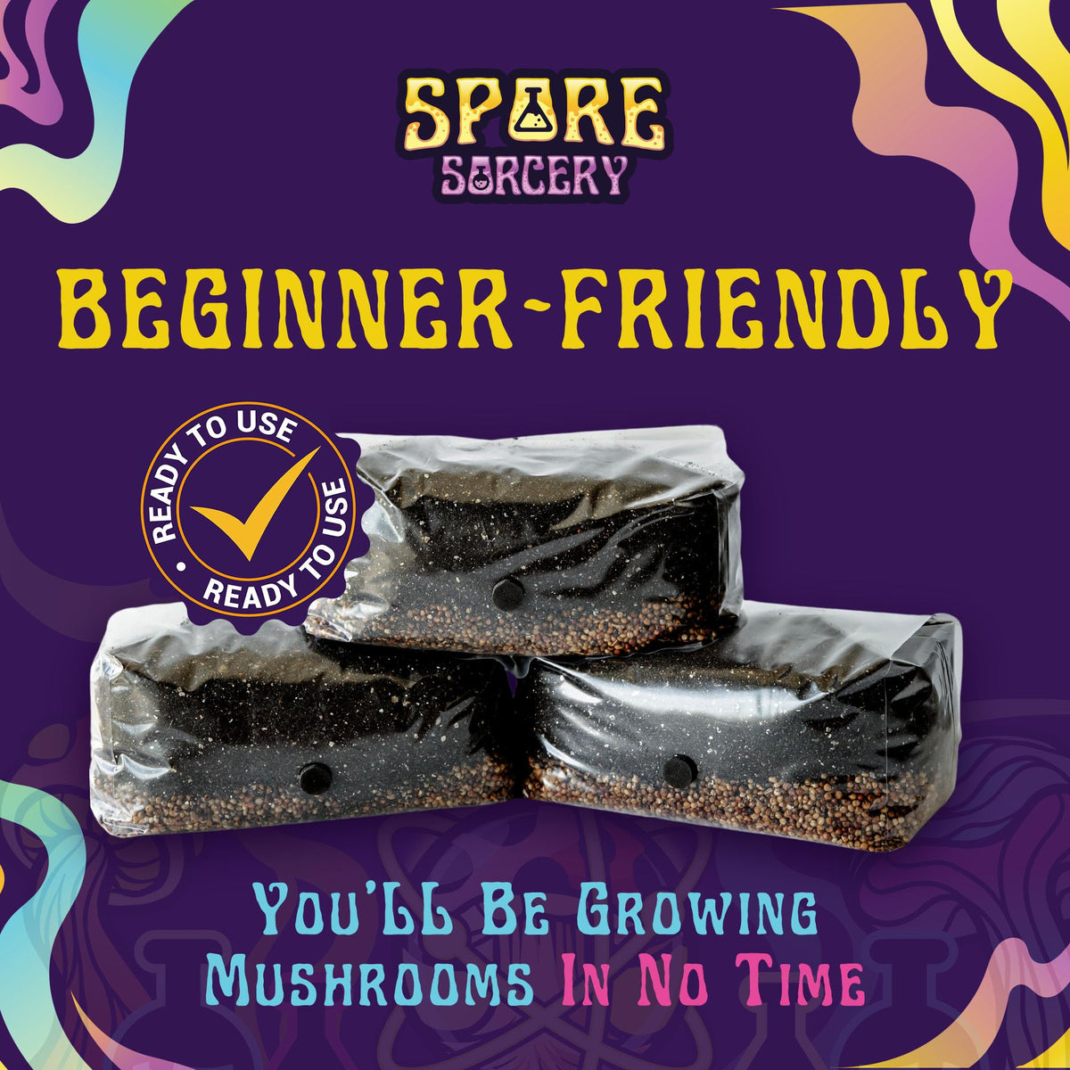 SPORE SORCERY expert-designed mycology kit for home growers.