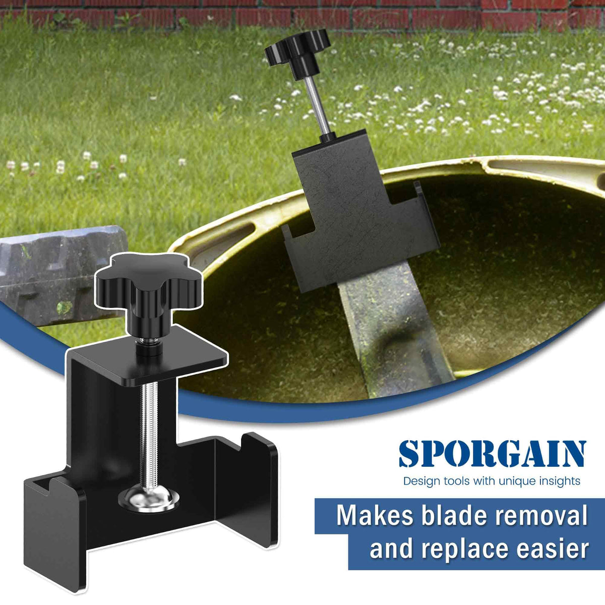 SporGain blade clamp prevents deformation during removal.