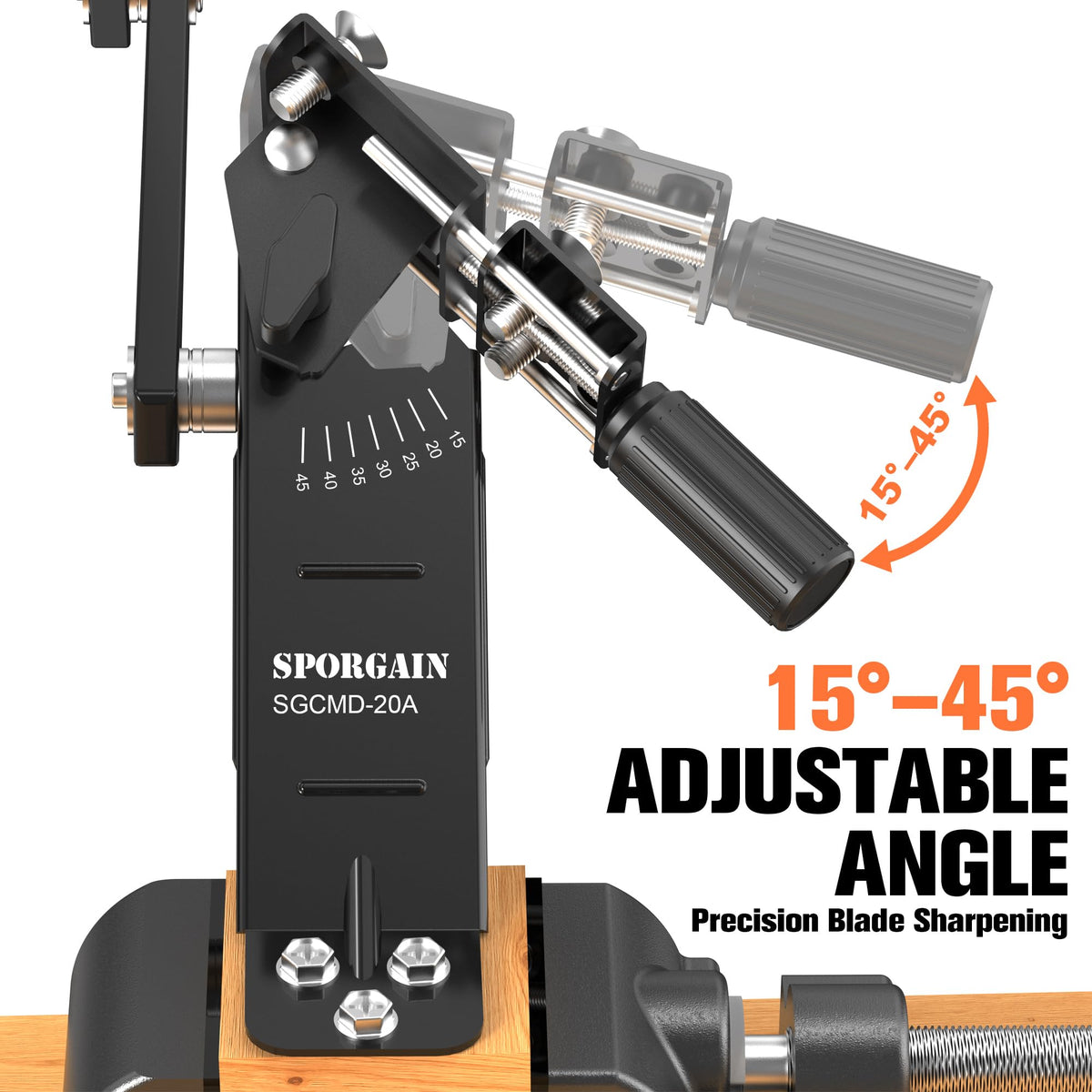 SporGain sharpener fits blades from 1.65 to 3.60 inches wide