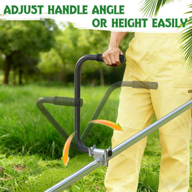 SporGain ergonomic handle improves comfort during lawn care and landscaping tasks.