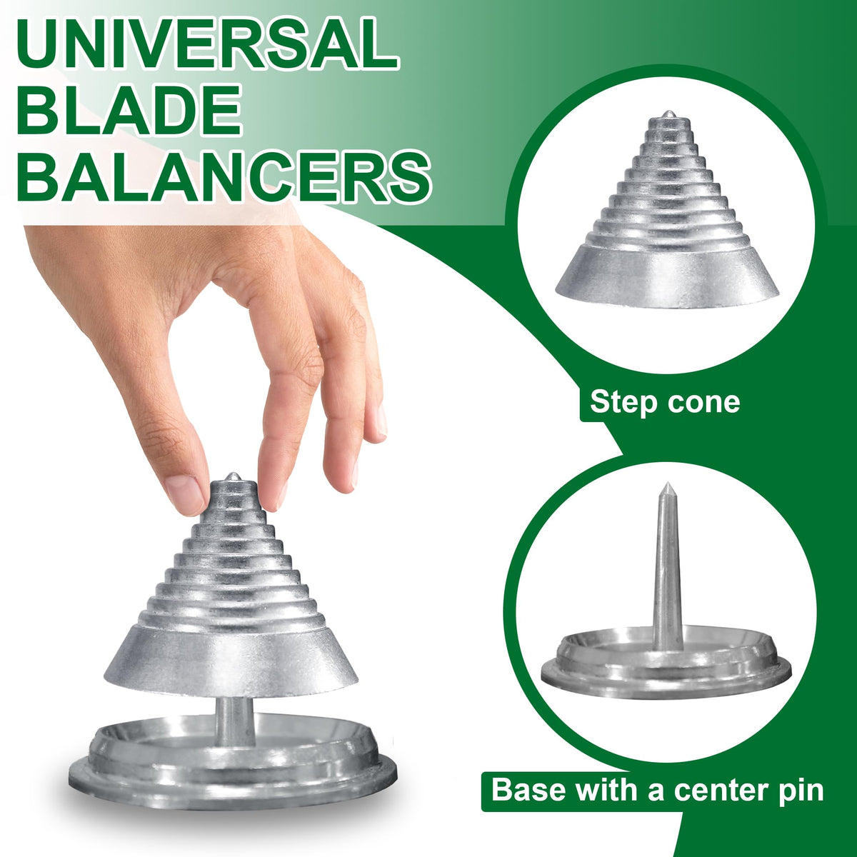 SporGain metal construction balancer ensures durable performance on various blades.