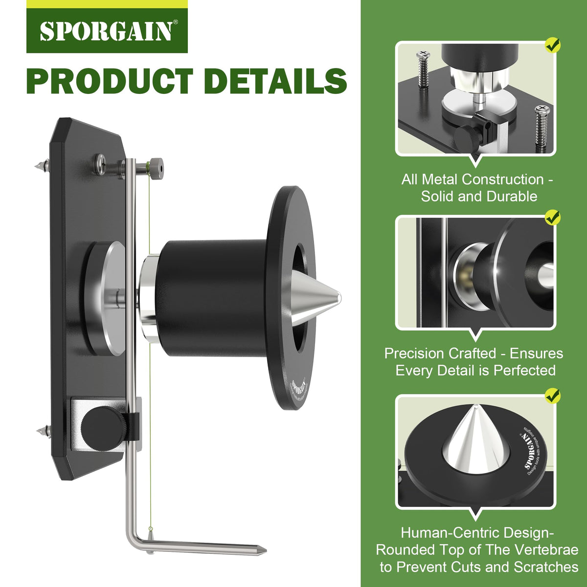 SporGain user-friendly operation demonstrates quick blade balancing setup.