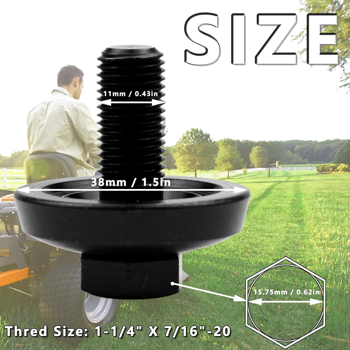Close-up of curved-top washer ensuring even load distribution and secure fit.