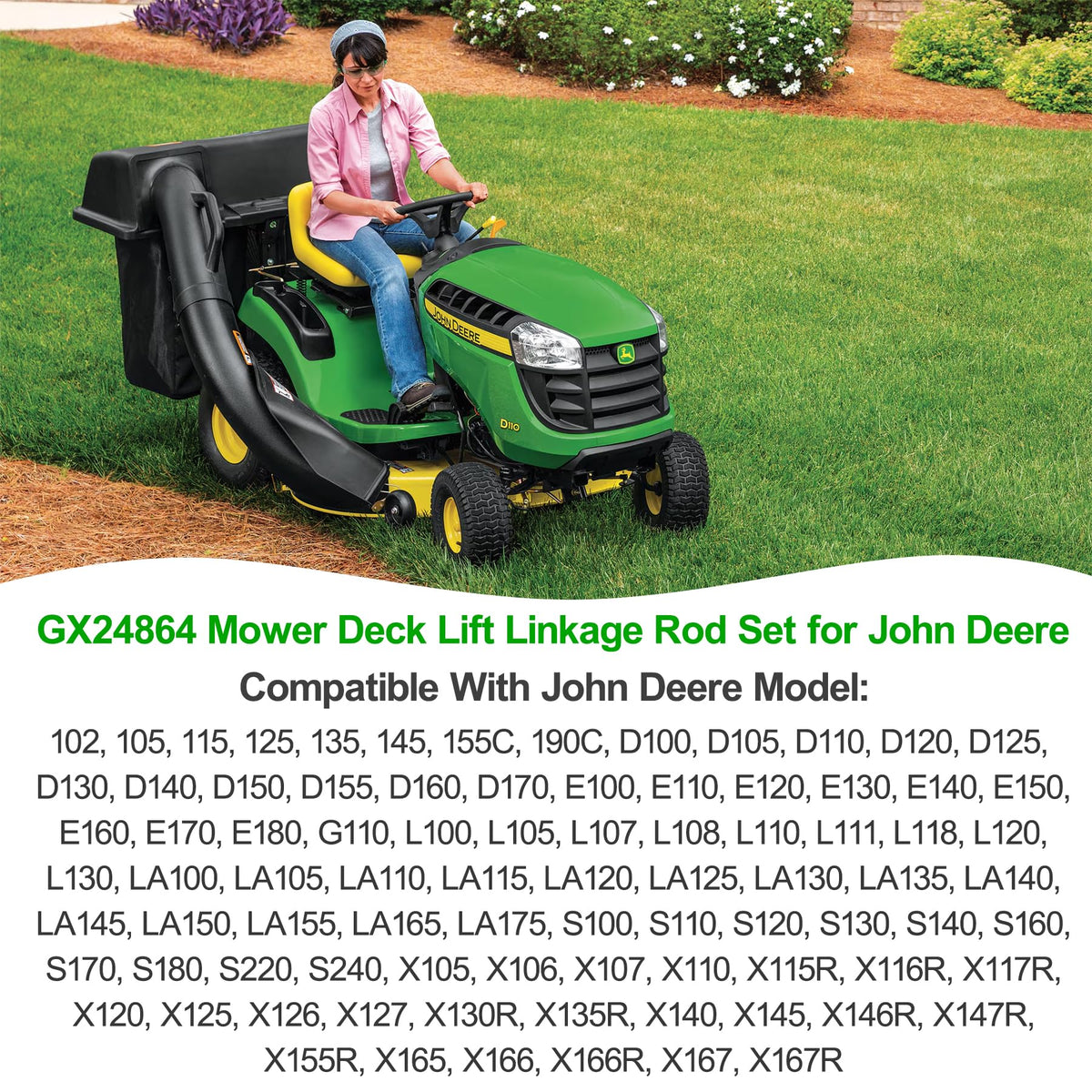 Sporthfish deck trunnion for John Deere deck pivot and smooth operation.