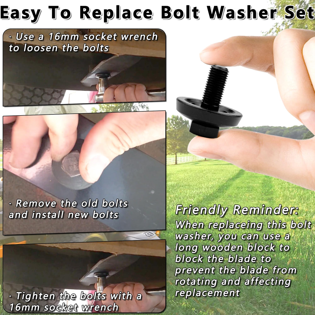 Durable black hardware from Sporthfish built to endure regular yard work.