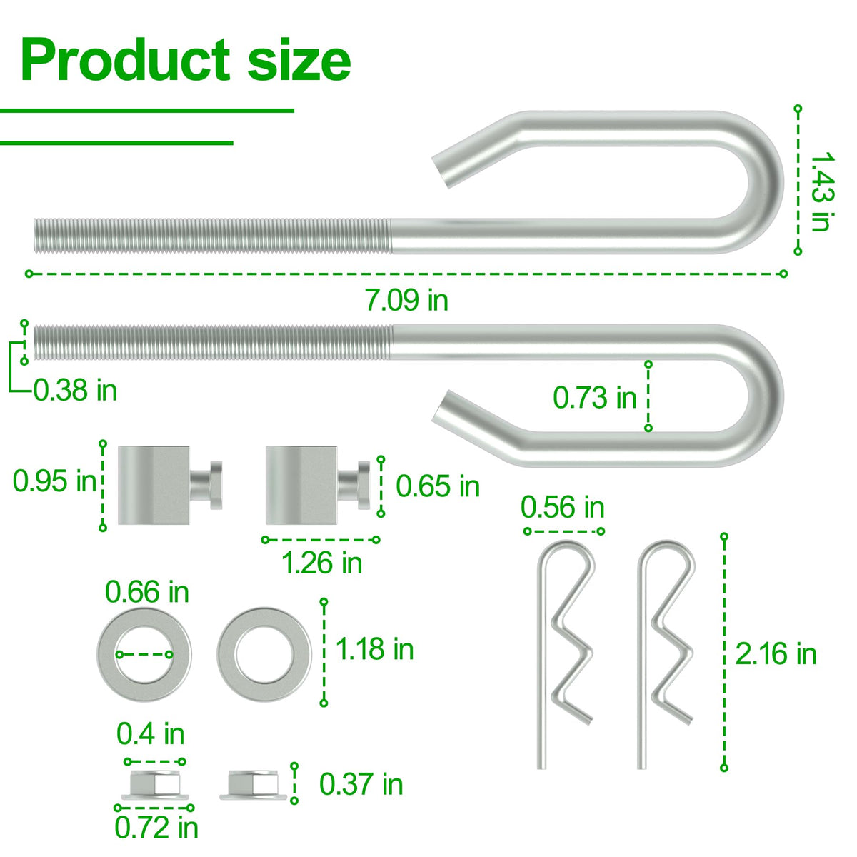 Sporthfish M10 lock nut ensures secure hardware on the mower deck kit.