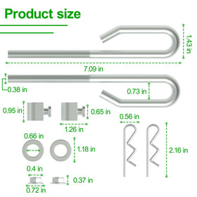 Sporthfish M10 lock nut ensures secure hardware on the mower deck kit.