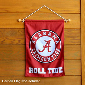 Sports Flags Pennants Company fits sleeved mini and garden flags up to 13.5 inches.