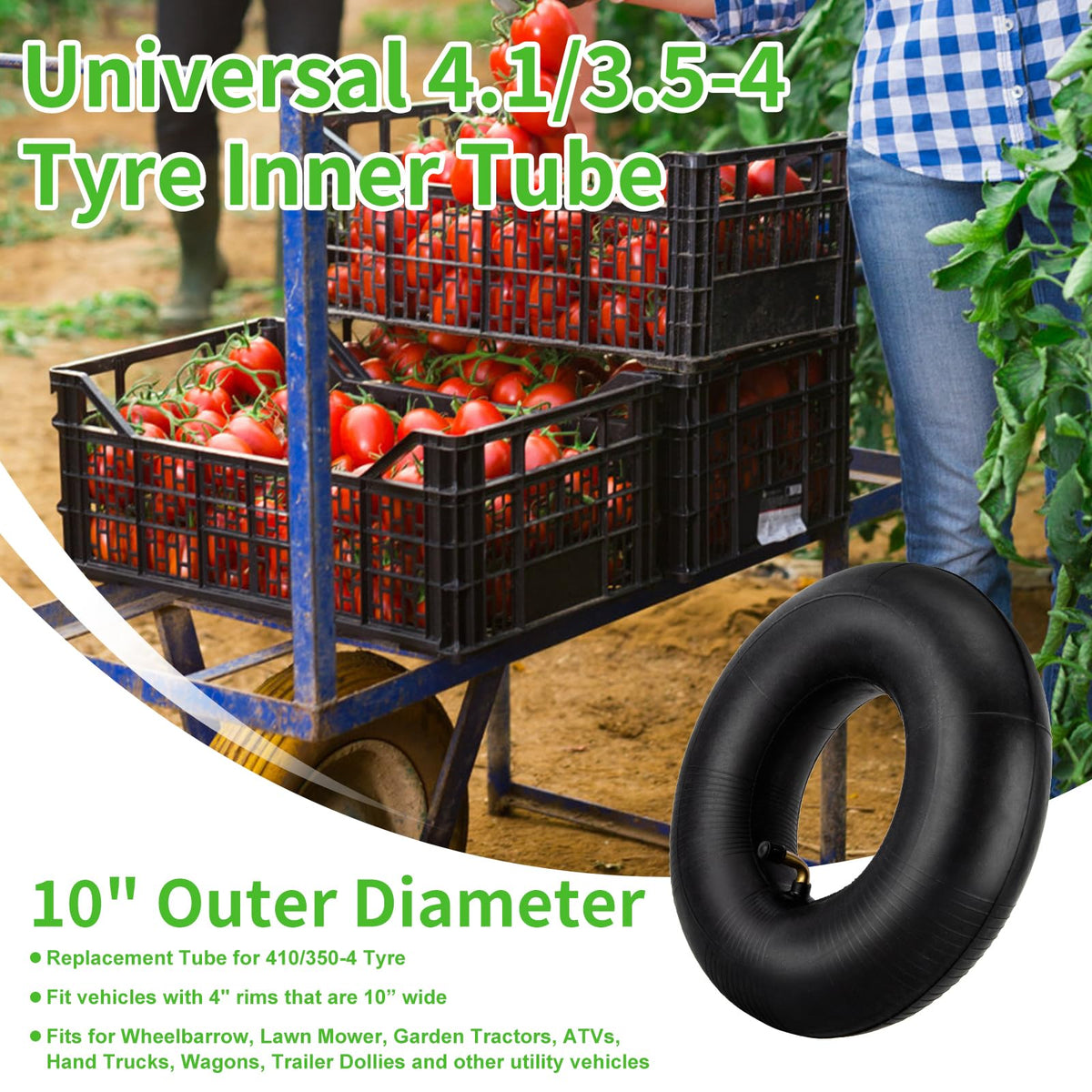 SPORTYOUTH heavy-duty rubber inner tube for longer life in outdoor equipment.