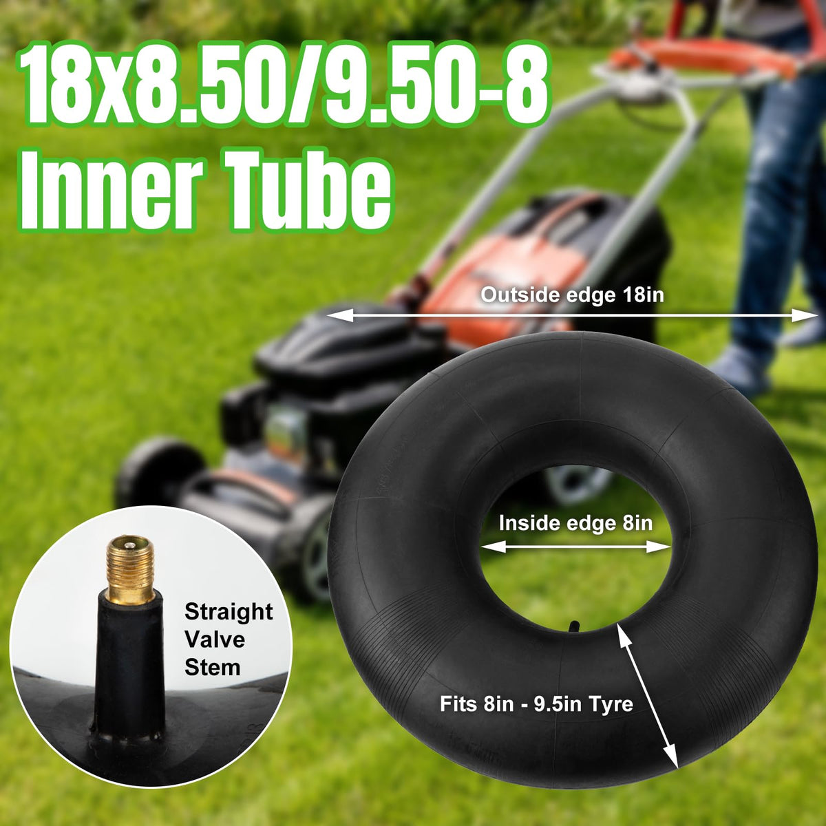 SPORTYOUTH heavy-duty rubber inner tube offers thick, durable construction.
