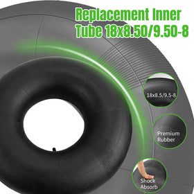 SPORTYOUTH inner tube for 18x8-50-8 with straight valve on rugged tires.