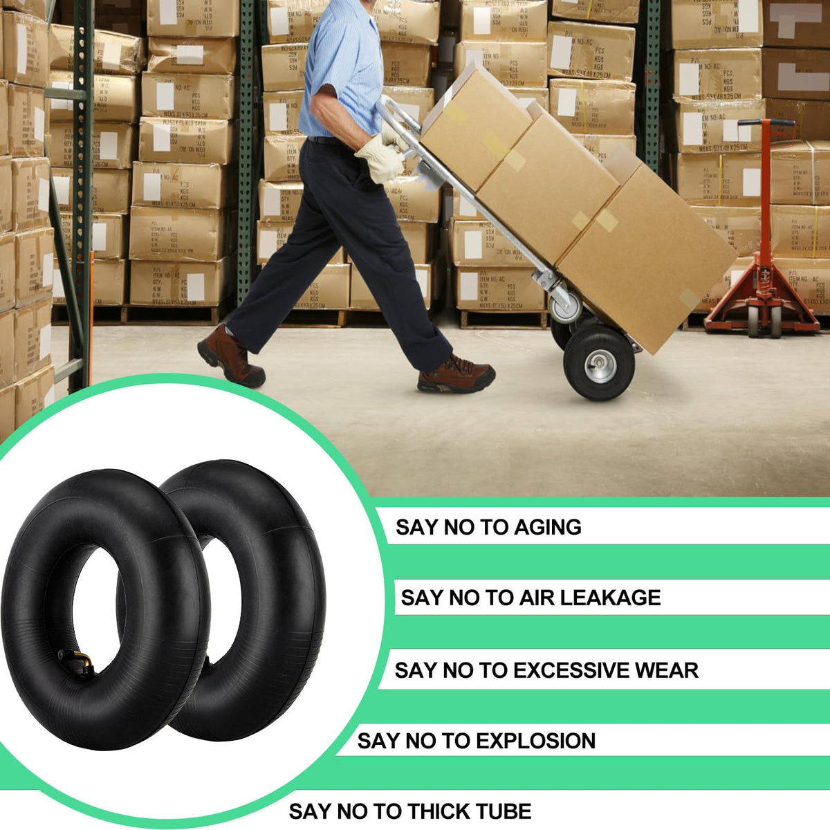 SPORTYOUTH two-pack keeps spare tubes ready for routine maintenance.