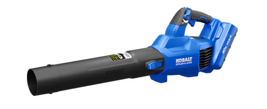SPPRANDOM Kobalt Gen4 40V cordless leaf blower for quick yard cleanup.