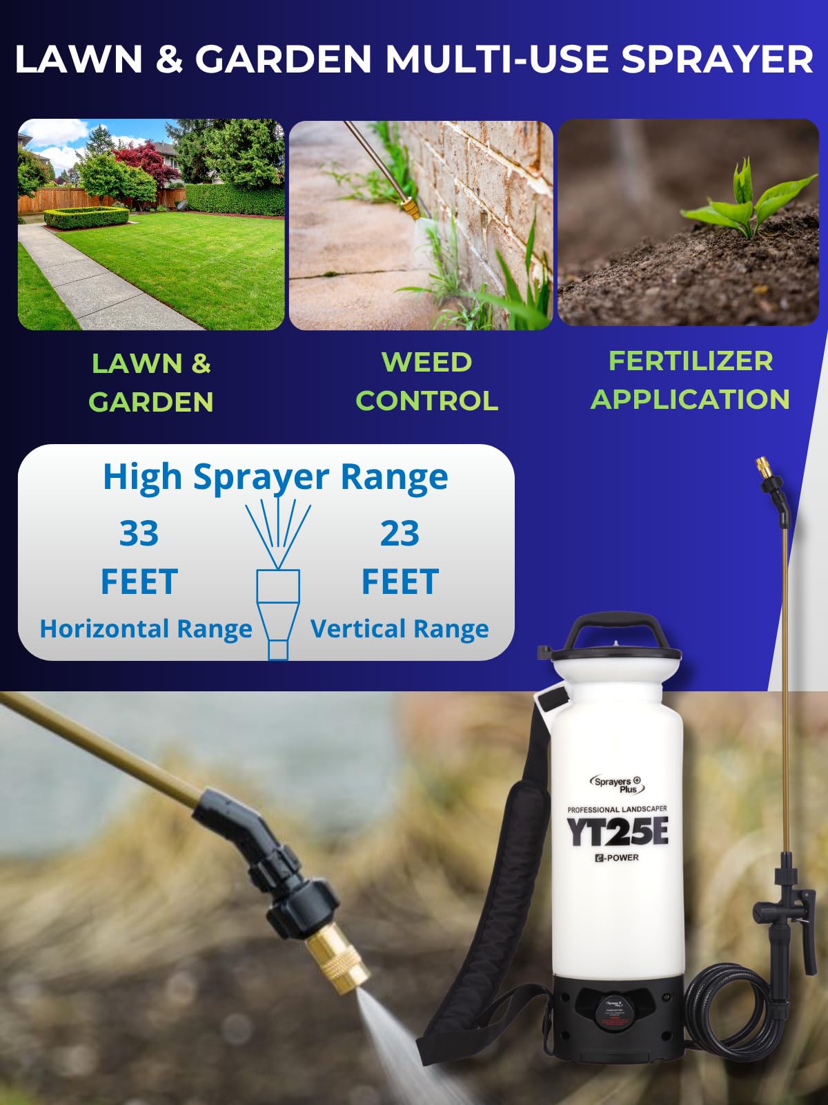 Viton seals provide chemical resistance for reliable garden solution use